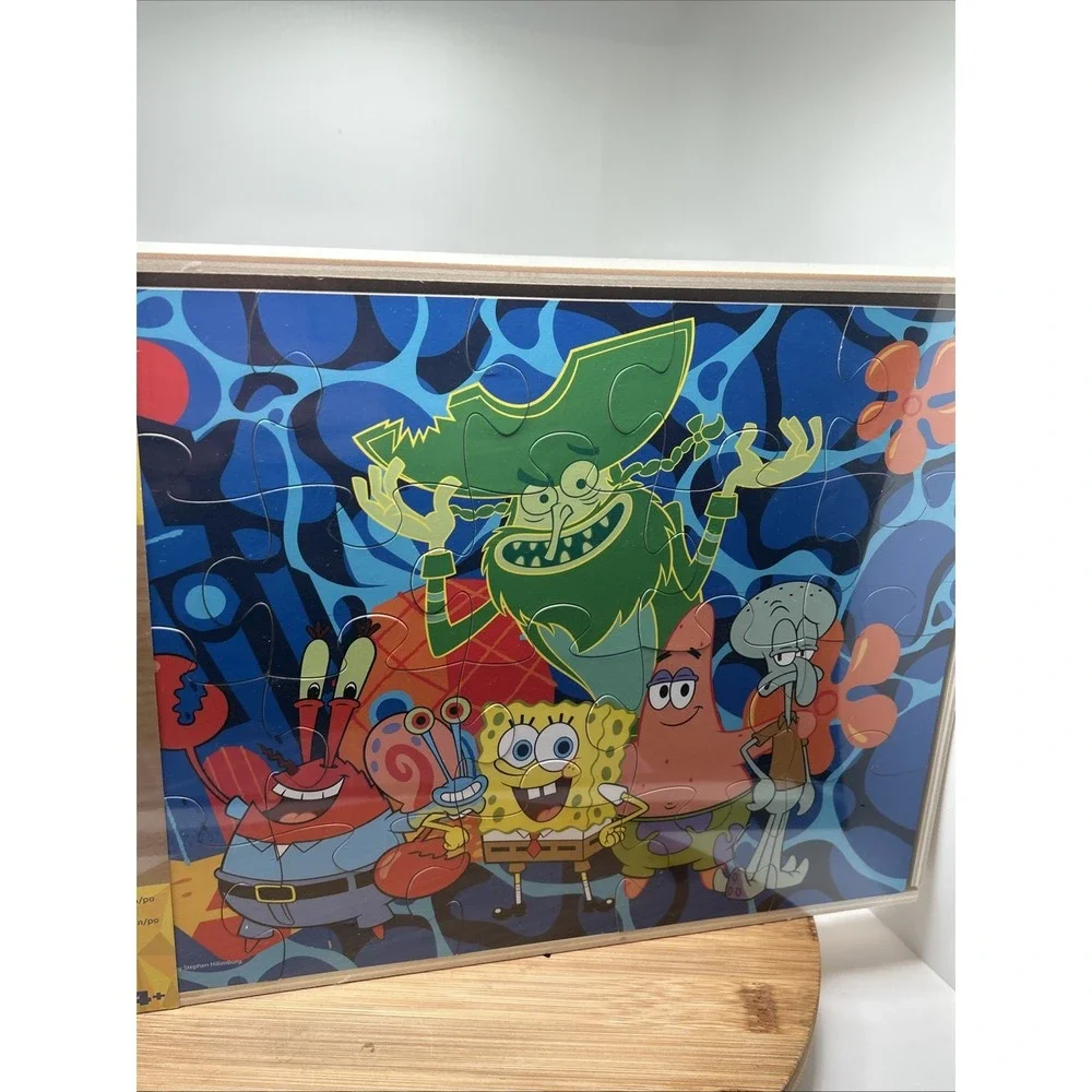 NEW‎ SpongeBob SquarePants 7 Wood Puzzles Nickelodeon Ages 4+ Spin Masters